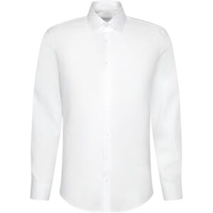 Seidensticker Affärströja – Slim fit – skrynkel- och strykfritt – kortärmad – 100% bomull, Vit (Weiß 01), 24 SE Seidensticker Affärströja – Slim fit – skrynkel- och strykfritt – kortärmad – 100% bomull, Vit (Weiß 01), 24 SE