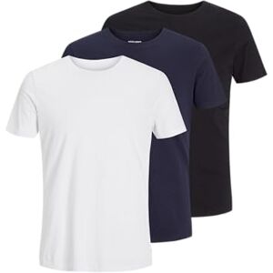 JACK & JONES män organisk basic O-krage lätt rund hals 3-pack t-shirt, Svart 1, XXL JACK & JONES män organisk basic O-krage lätt rund hals 3-pack t-shirt, Svart 1, XXL