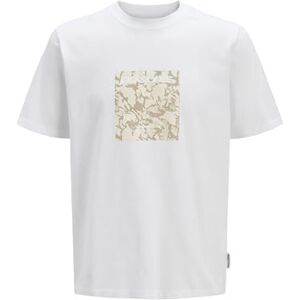JACK & JONES Jcotarmac Camo Front Tee Ss Crew N Pls, Ljus vit, 5XL JACK & JONES Jcotarmac Camo Front Tee Ss Crew N Pls, Ljus vit, 5XL
