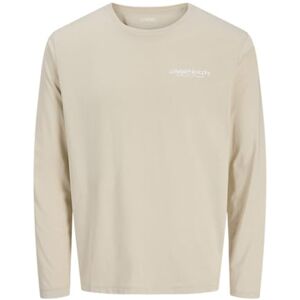 JJ REBEL Jrebzack Tee Ls Crew Neck, Moonbeam, XXL JJ REBEL Jrebzack Tee Ls Crew Neck, Moonbeam, XXL