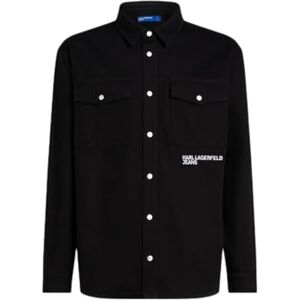 KARL LAGERFELD JEANS , Herr, Overshirt, Avslappad Passform, Svart, M KARL LAGERFELD JEANS , Herr, Overshirt, Avslappad Passform, Svart, M