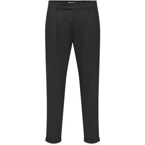 Only & Sons Onslou Kaleb Slim Taper Check 0365 byxa, Grå kritstreck, M Only & Sons Onslou Kaleb Slim Taper Check 0365 byxa, Grå kritstreck, M