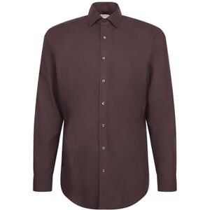 Seidensticker Silkesdekal 845319, normal passform långärmad affärsskjorta, 44, BRUN, 44 SE Seidensticker Silkesdekal 845319, normal passform långärmad affärsskjorta, 44, BRUN, 44 SE