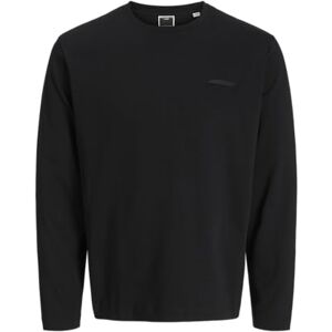 JACK & JONES Jcofusion Interlock Tee Ls Crew Neck, svart, S JACK & JONES Jcofusion Interlock Tee Ls Crew Neck, svart, S