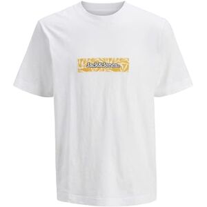 JACK & JONES Jorsplit Aop branding Tee Ss Crew Neck, Ljus vit, M JACK & JONES Jorsplit Aop branding Tee Ss Crew Neck, Ljus vit, M