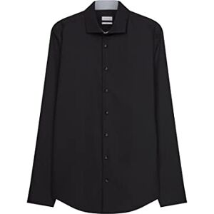Seidensticker Silkesdekal herr slim fit långärmad skjorta, svart, 44 SE Seidensticker Silkesdekal herr slim fit långärmad skjorta, svart, 44 SE