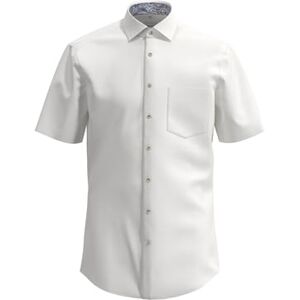 Seidensticker Silkesdekal herr business skjorta – komfort fit – strykfri – Kent krage – kortärmad – 100% bomull, Vit, 52 SE Seidensticker Silkesdekal herr business skjorta – komfort fit – strykfri – Kent krage – kortärmad – 100% bomull, Vit, 52 SE