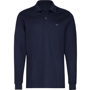 Trigema Långärmad pikétröja med manschetter, marinblå, XL Trigema Långärmad pikétröja med manschetter, marinblå, XL