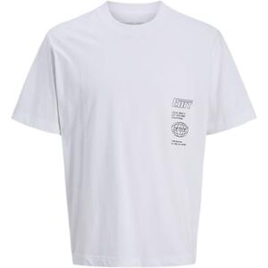 JACK & JONES Jcointerlude Print Tee Ss Crew Neck, Ljus vit, L JACK & JONES Jcointerlude Print Tee Ss Crew Neck, Ljus vit, L
