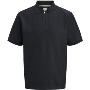 JACK & JONES Jprccronnie Ss Zip Polo Noos, Indiskt bläck, M JACK & JONES Jprccronnie Ss Zip Polo Noos, Indiskt bläck, M