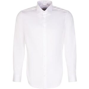 Seidensticker Silkesdekal herr business skjorta – slim fit – strykfri – Kent krage – extra lång arm – 100% bomull, Vit, 40 SE Seidensticker Silkesdekal herr business skjorta – slim fit – strykfri – Kent krage – extra lång arm – 100% bomull, Vit, 40 SE