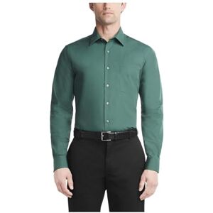 Van Heusen herrklänning skjorta anpassad poplin solid, Mörkt blad, 15 Neck / 34-35 Sleeve Van Heusen herrklänning skjorta anpassad poplin solid, Mörkt blad, 15 Neck / 34-35 Sleeve