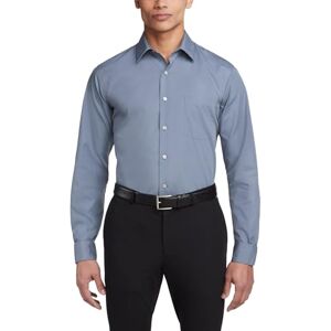 Van Heusen herrklänning skjorta anpassad poplin solid, Grå, 14.5" Neck 34"-35" Sleeve Van Heusen herrklänning skjorta anpassad poplin solid, Grå, 14.5" Neck 34"-35" Sleeve