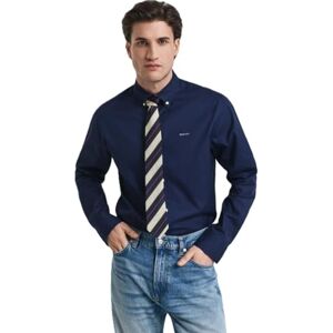 GANT Reg Pinpoint Oxford-skjorta för män, klassisk skjorta, blå, L GANT Reg Pinpoint Oxford-skjorta för män, klassisk skjorta, blå, L