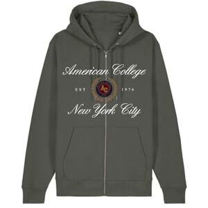 AMERICAN COLLEGE USA Herrtröja med dragkedja khaki storlek L Decontract, Färg: grön, L AMERICAN COLLEGE USA Herrtröja med dragkedja khaki storlek L Decontract, Färg: grön, L