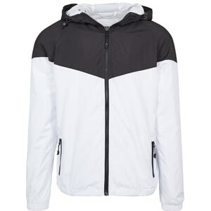Urban Classics Herrjacka, Windbreaker 2-Tone Tech Windrunner, övergångsjacka för män i många färger, storlekar S–5XL, Blk/vit, M Urban Classics Herrjacka, Windbreaker 2-Tone Tech Windrunner, övergångsjacka för män i många färger, storlekar S–5XL, Blk/vit, M