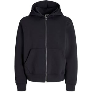 JACK & JONES Jcocover Scuba Sweat Zip Hood Noos, svart, XS JACK & JONES Jcocover Scuba Sweat Zip Hood Noos, svart, XS