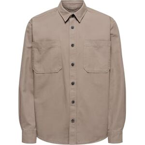 Only & Sons Onsalp Canvas Overshirt 0359 Noos, Desert Tortora, XXL för män, Desert Tortora, XXL Only & Sons Onsalp Canvas Overshirt 0359 Noos, Desert Tortora, XXL för män, Desert Tortora, XXL