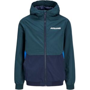 JACK & JONES JACK&JONES JUNIOR Jjerush Blocking Hood Bomber Noos Mni Jacka Barn, Magical Forest/Detalj: Navy Blazer/Nautical Blue Blocking, 110 JACK & JONES JACK&JONES JUNIOR Jjerush Blocking Hood Bomber Noos Mni Jacka Barn, Magical Forest/Detalj: Navy Blazer/Nautical Blue Blocking, 110