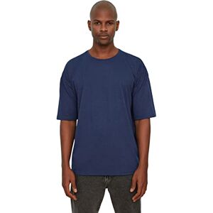 Trendyol Herr marinblå manlig basic cykelkrage överdimensionerad kortärmad T-shirt, marinblå, extra liten Trendyol Herr marinblå manlig basic cykelkrage överdimensionerad kortärmad T-shirt, marinblå, extra liten