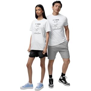 REPUBLIC OF CALIFORNIA Unisex URCTS041-XL-WH My-Dog-is-My-Valentine-T-shirt vit, XL, Vitt och blått, XL REPUBLIC OF CALIFORNIA Unisex URCTS041-XL-WH My-Dog-is-My-Valentine-T-shirt vit, XL, Vitt och blått, XL