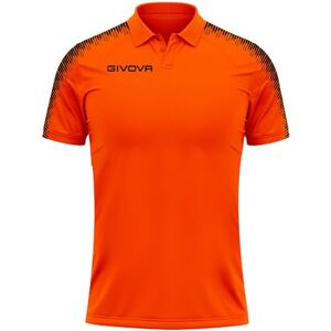 Givova Polo Club, Fluorange/svart, 3XL Givova Polo Club, Fluorange/svart, 3XL