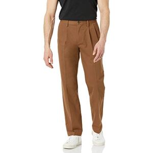 Amazon Essentials herr klassisk passform skrynkelfri veckad chinos byxa för män (finns i stora och långa), mörk kaki-brun, 31 B x 34 L Amazon Essentials herr klassisk passform skrynkelfri veckad chinos byxa för män (finns i stora och långa), mörk kaki-brun, 31 B x 34 L