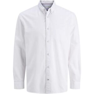 JACK & JONES herr Jjoxford detalj skjorta Ls, Vit, M JACK & JONES herr Jjoxford detalj skjorta Ls, Vit, M