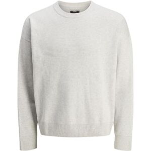 JACK & JONES Jcoblanks Knit Crew Neck, Ljusgrå melange, XL JACK & JONES Jcoblanks Knit Crew Neck, Ljusgrå melange, XL