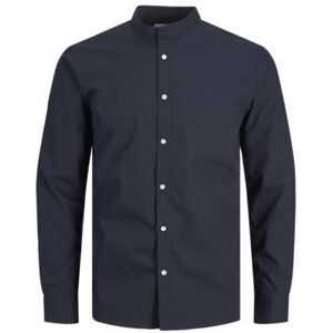 JACK&JONES PLUS Jjjoe-skjorta Ls Plain Mao Pls skjorta, marinblå blazer, 5XL JACK&JONES PLUS Jjjoe-skjorta Ls Plain Mao Pls skjorta, marinblå blazer, 5XL