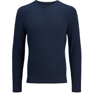JACK & JONES Jjeemil stickad kabel crew neck Noos, marinblå blazer, S JACK & JONES Jjeemil stickad kabel crew neck Noos, marinblå blazer, S