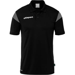 uhlsport Squad 27 pikétröja – pikétröja herr, dam och barn – t-shirt med polokrage, Svart/Antra, 4XL uhlsport Squad 27 pikétröja – pikétröja herr, dam och barn – t-shirt med polokrage, Svart/Antra, 4XL