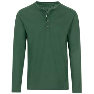 Trigema långärmad tröja med knappslå, murgröna, 4XL Trigema långärmad tröja med knappslå, murgröna, 4XL
