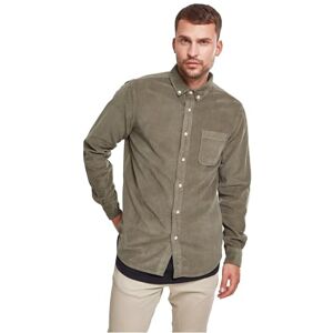 Urban Classics Kord Corduroy-skjorta, långärmad herrskjorta, finns i många färger, storlekar S–5XL, OLIV, M Urban Classics Kord Corduroy-skjorta, långärmad herrskjorta, finns i många färger, storlekar S–5XL, OLIV, M
