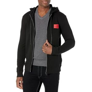 HUGO Boss Herr Regular Fit Square Logo Jersey Hooded Zip Up huvtröja, Rabarduk, L HUGO Boss Herr Regular Fit Square Logo Jersey Hooded Zip Up huvtröja, Rabarduk, L