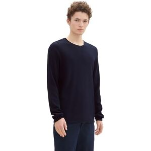 TOM TAILOR Denim stickad tröja för män av bomull, 10668 – himmelskaptensblå, L TOM TAILOR Denim stickad tröja för män av bomull, 10668 – himmelskaptensblå, L