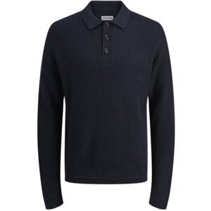 JACK & JONES Jjkaito Knit Polo Bf, Sky Captain, L JACK & JONES Jjkaito Knit Polo Bf, Sky Captain, L