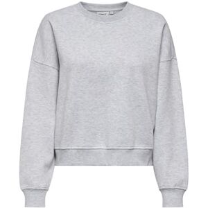 ONLY Onlbest L/S Crew Neck SWT, Ljusgrå melange, M ONLY Onlbest L/S Crew Neck SWT, Ljusgrå melange, M