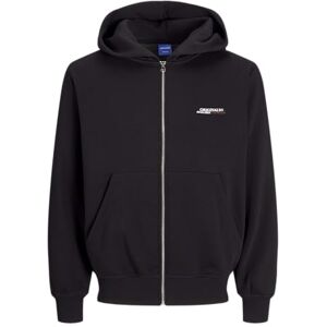JACK & JONES Jorislington Sweat Zip Hood, svart, M JACK & JONES Jorislington Sweat Zip Hood, svart, M