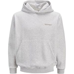 JACK & JONES Jorislington Back Sweat Hood Sn, Vit melange, S JACK & JONES Jorislington Back Sweat Hood Sn, Vit melange, S