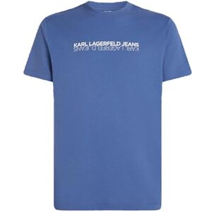 KARL LAGERFELD JEANS , män, smal kortärmad reflektion te, smal passform, tvättad federal blå, L, blå, L KARL LAGERFELD JEANS , män, smal kortärmad reflektion te, smal passform, tvättad federal blå, L, blå, L