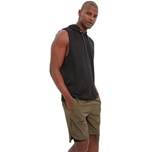 Trendyol Herr svart manlig reguljär fit idrottare t-shirt, svart, liten Trendyol Herr svart manlig reguljär fit idrottare t-shirt, svart, liten