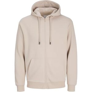 JACK & JONES Jjebradley Sweat Zip Hood Noos Sweatshirt-jacka, Moonbeam, XS JACK & JONES Jjebradley Sweat Zip Hood Noos Sweatshirt-jacka, Moonbeam, XS