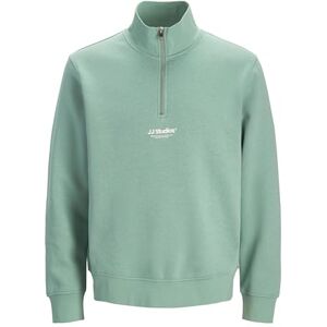 JACK & JONES Jjesoho Sweat Quarter Zip Hn Noos, Mineralblå, M JACK & JONES Jjesoho Sweat Quarter Zip Hn Noos, Mineralblå, M