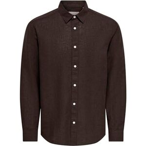 Only & Sons Onscaiden Life Ls Solid linne skjorta Noos, Kaffeböna, M Only & Sons Onscaiden Life Ls Solid linne skjorta Noos, Kaffeböna, M