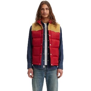 Levi's Western Super Puffer VST jeansväst, rythmisk röd, L för män, Rhythmisk röd, L Levi's Western Super Puffer VST jeansväst, rythmisk röd, L för män, Rhythmisk röd, L