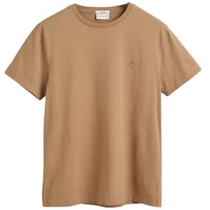 GANT Slim Shield SS T-shirt, Varm kaki, S GANT Slim Shield SS T-shirt, Varm kaki, S