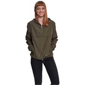 Urban Classics Dam basic pull over-jacka, grön (Dark Olive), S Urban Classics Dam basic pull over-jacka, grön (Dark Olive), S