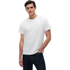 Tommy Jeans Tommy Hilfiger kortärmade stickade toppar för män, Vit (vit), S Tommy Jeans Tommy Hilfiger kortärmade stickade toppar för män, Vit (vit), S
