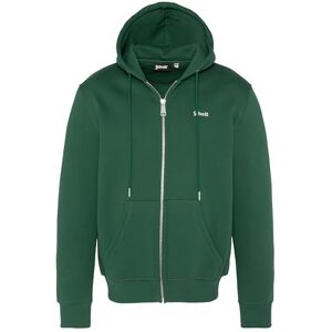 Schott NYC Huvtröja med dragkedja med Schott-broderi, SWCASUAL3, Färg: grön, L Schott NYC Huvtröja med dragkedja med Schott-broderi, SWCASUAL3, Färg: grön, L